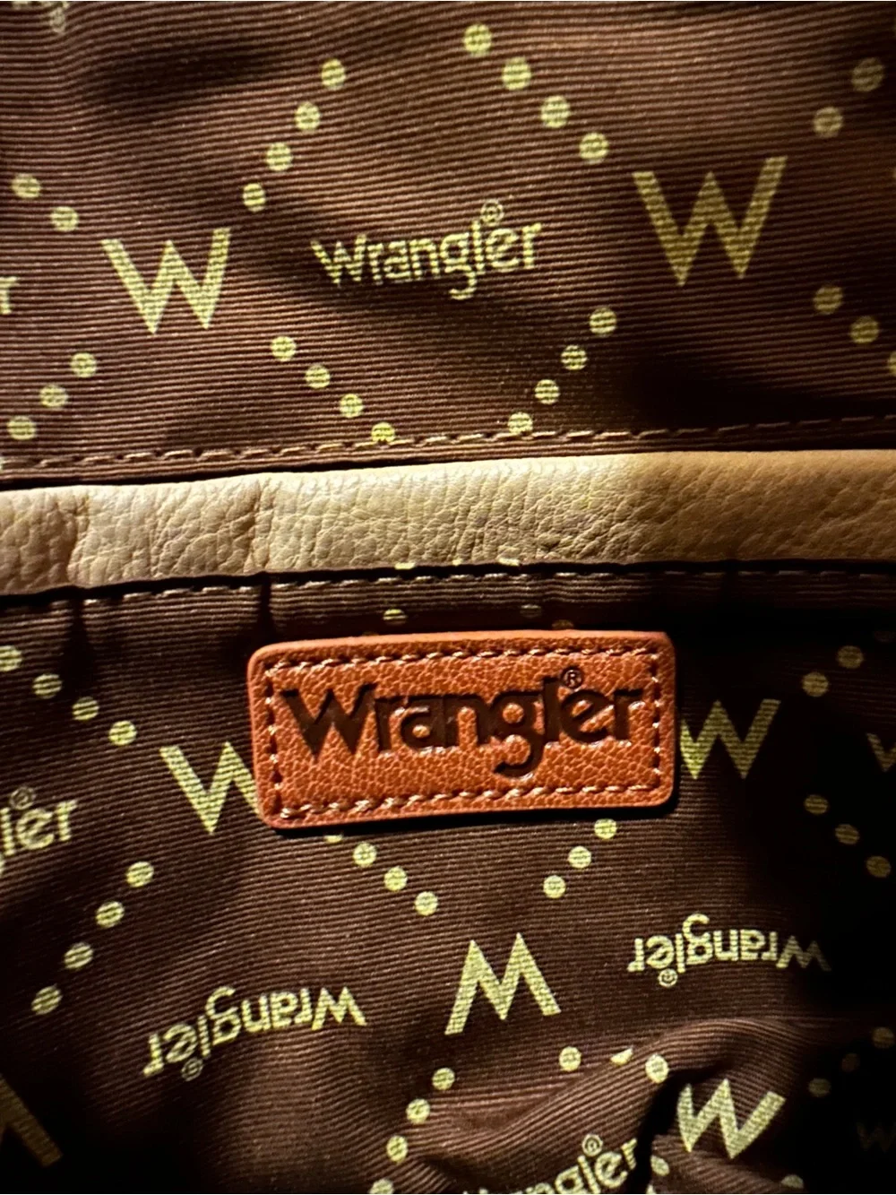 Wrangler Neutral Beige Dome Satchel- NWT